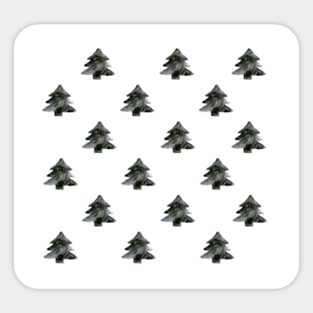 Christmas tree pattern Sticker by Dog and cat lover